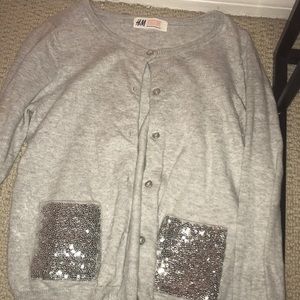 Cute girl button sweater